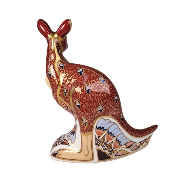 Royal Crown Derby Kangaroo with Joey Paperweight Figurine - Picture 3 of 7